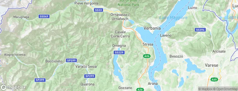 Omegna, Italy Map