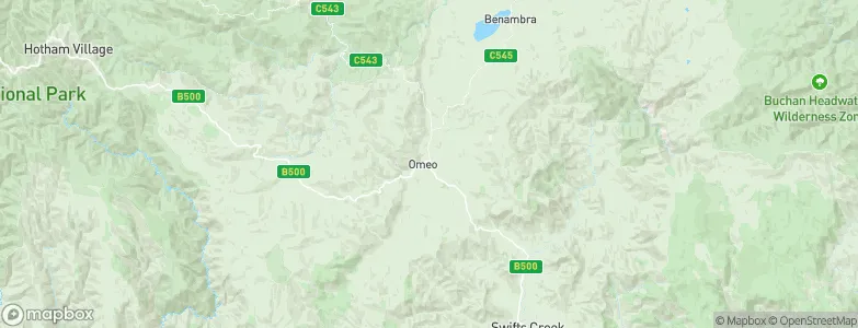 Omeo, Australia Map