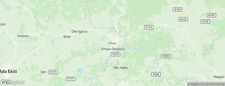 Omuo-Ekiti, Nigeria Map