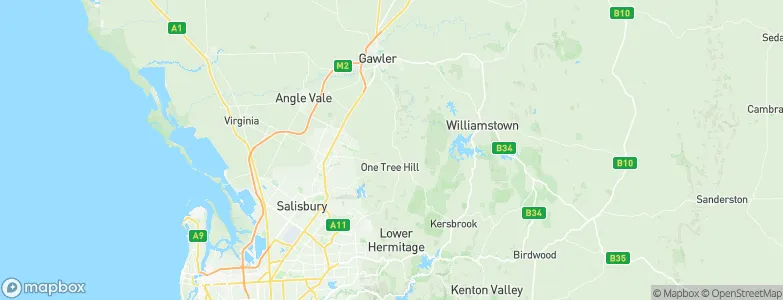 One Tree Hill, Australia Map