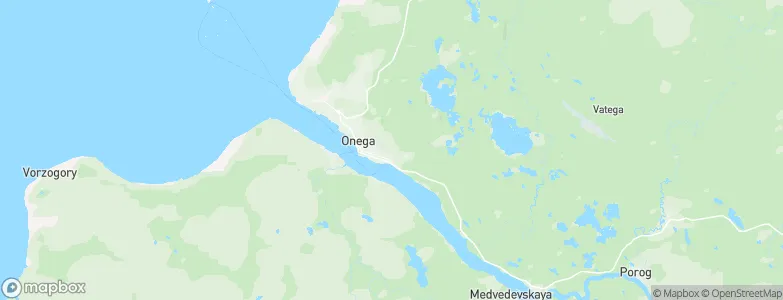 Onega, Russia Map