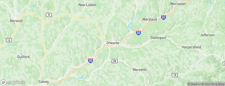 Oneonta, United States Map