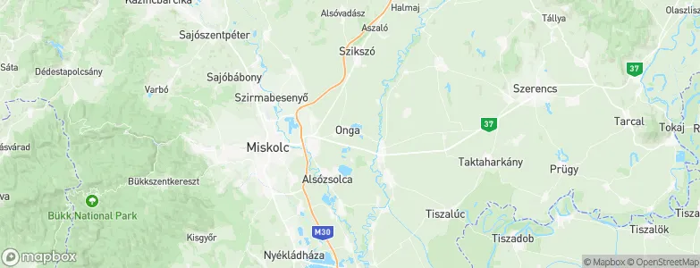 Onga, Hungary Map