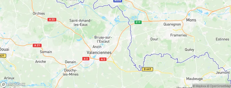 Onnaing, France Map