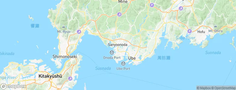 Onoda, Japan Map