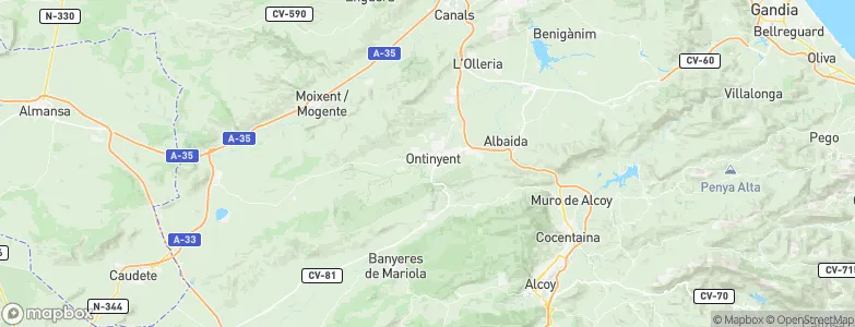 Ontinyent, Spain Map