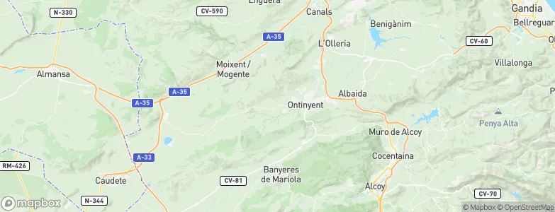Ontinyent, Spain Map