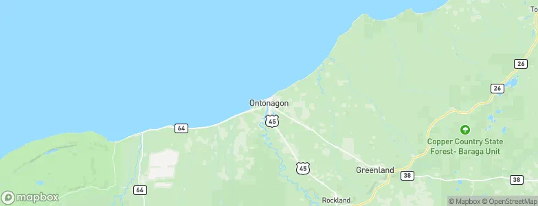 Ontonagon, United States Map