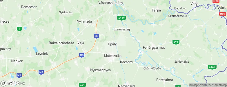 Ópályi, Hungary Map