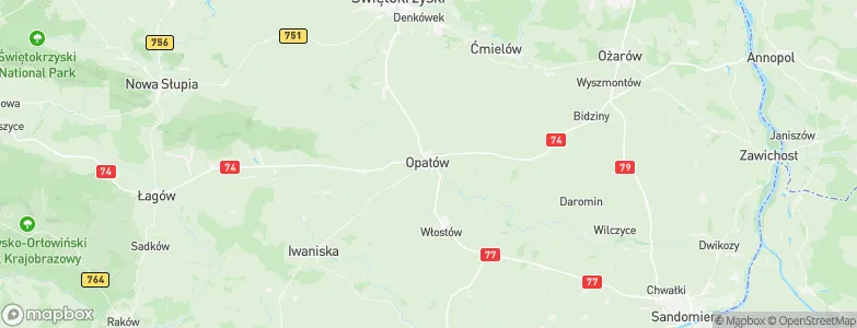 Opatów, Poland Map