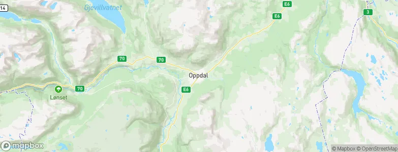 Oppdal, Norway Map