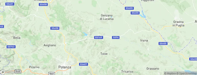 Oppido Lucano, Italy Map