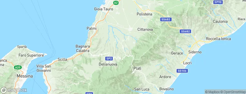 Oppido Mamertina, Italy Map