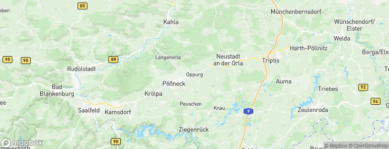 Oppurg, Germany Map