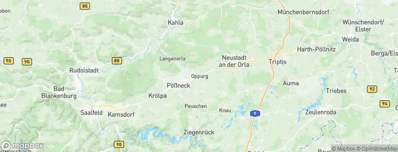 Oppurg, Germany Map