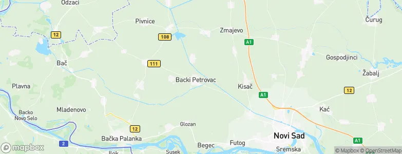 Opština Bački Petrovac, Serbia Map