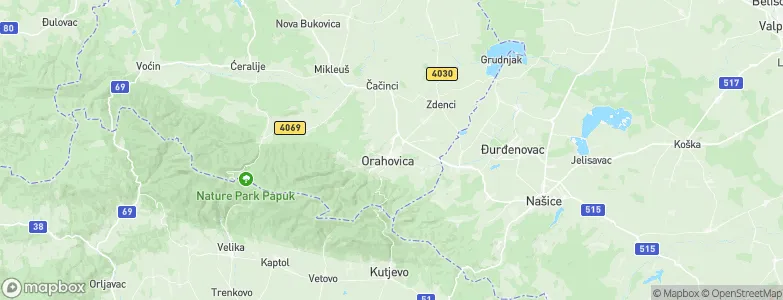 Orahovica, Croatia Map