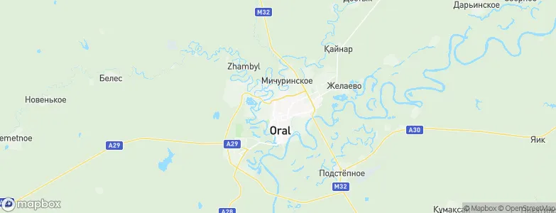 Oral, Kazakhstan Map