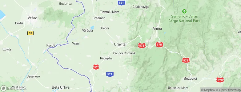 Oraviţa, Romania Map