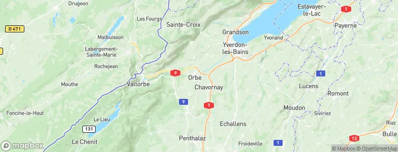Orbe, Switzerland Map