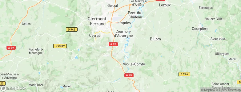 Orcet, France Map