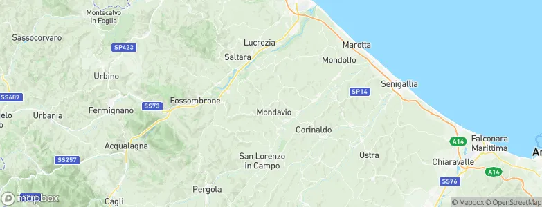 Orciano di Pesaro, Italy Map