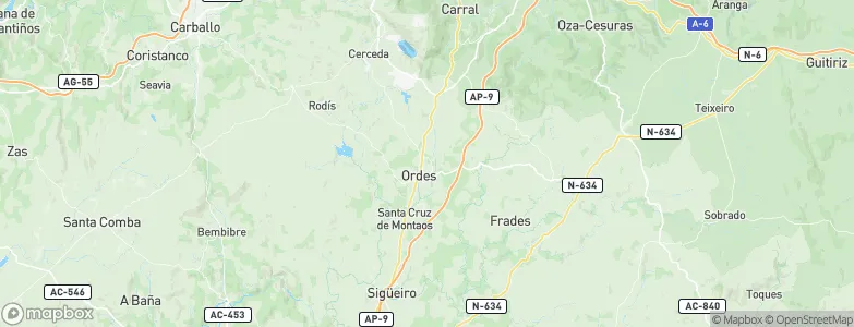 Ordes, Spain Map