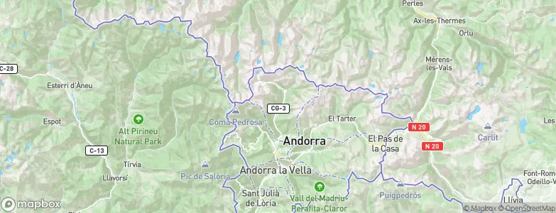 Ordino, Andorra Map