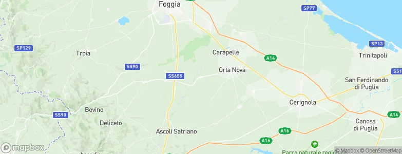 Ordona, Italy Map