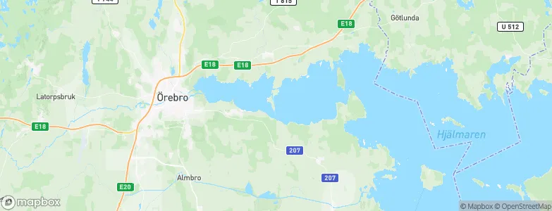 Örebro Kommun, Sweden Map