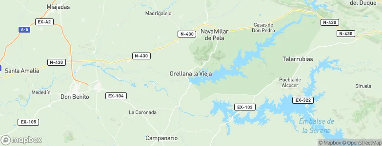 Orellana la Vieja, Spain Map