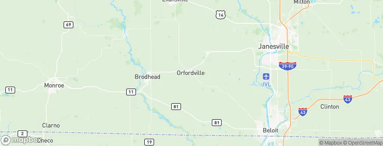 Orfordville, United States Map