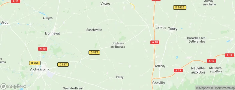 Orgères-en-Beauce, France Map