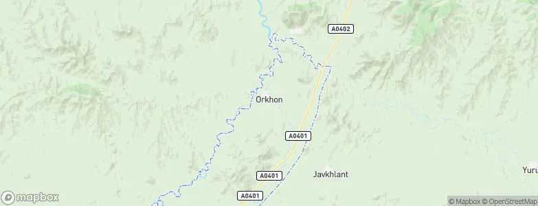 Orhon, Mongolia Map