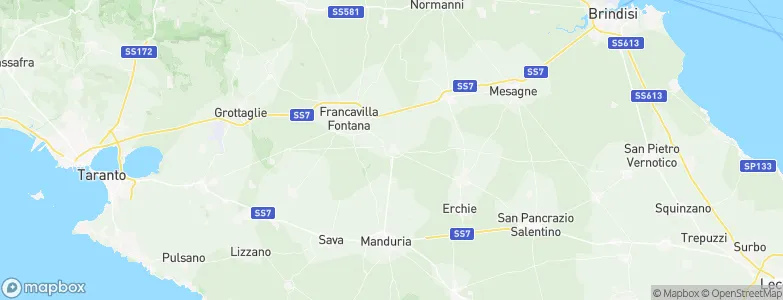 Oria, Italy Map