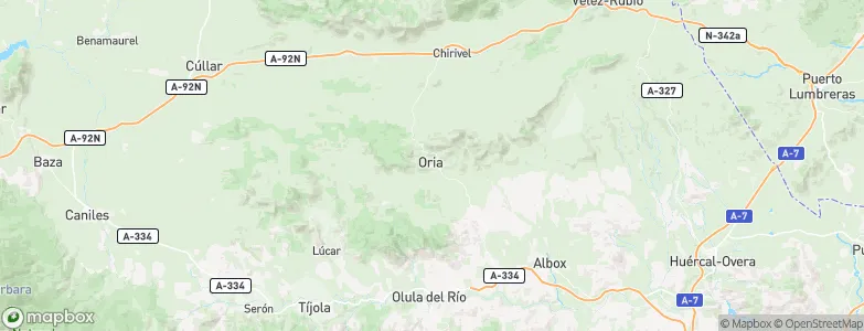 Oria, Spain Map