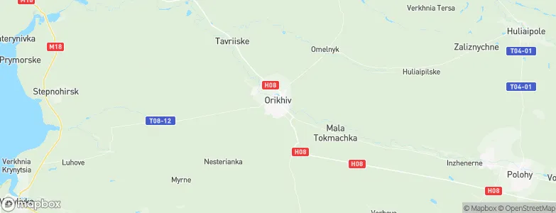 Orikhiv, Ukraine Map