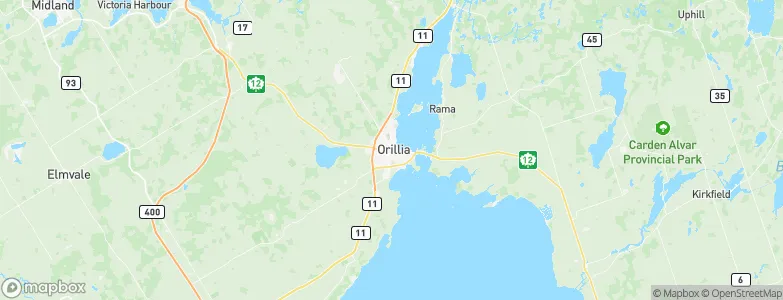 Orillia, Canada Map
