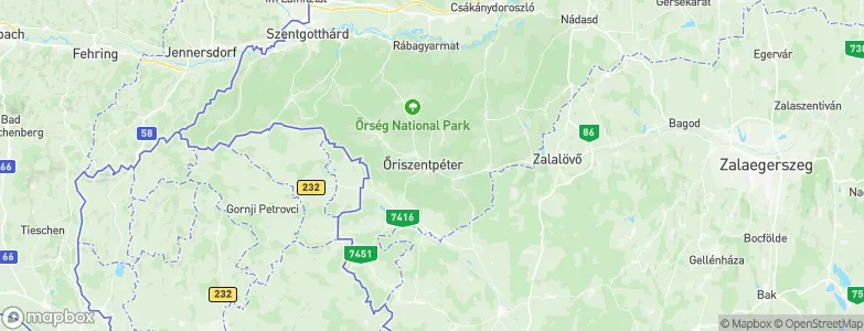Őriszentpéter, Hungary Map