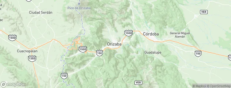 Orizaba, Mexico Map