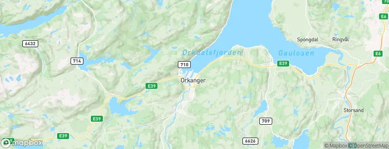 Orkanger, Norway Map