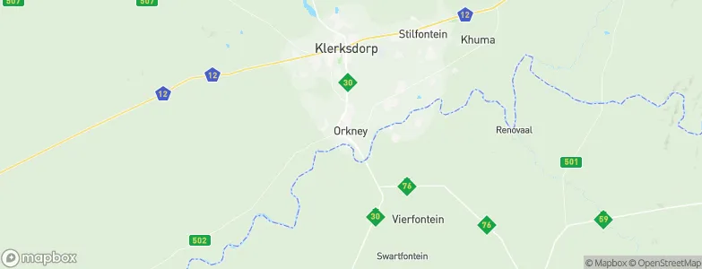 Orkney, South Africa Map