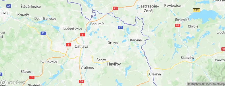 Orlová, Czechia Map