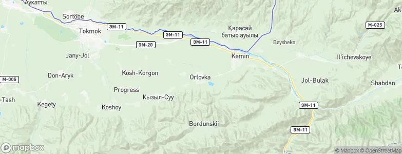 Orlovka, Kyrgyzstan Map