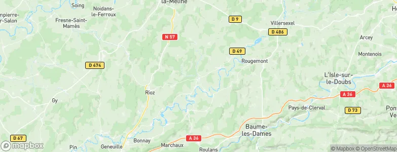 Ormenans, France Map