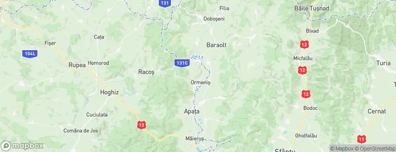Ormeniş, Romania Map