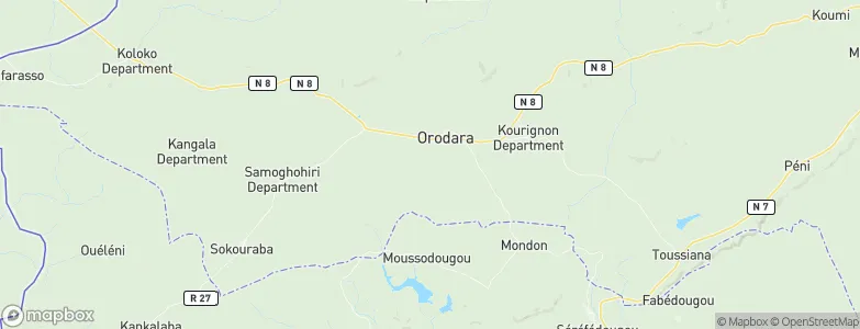 Orodara, Burkina Faso Map