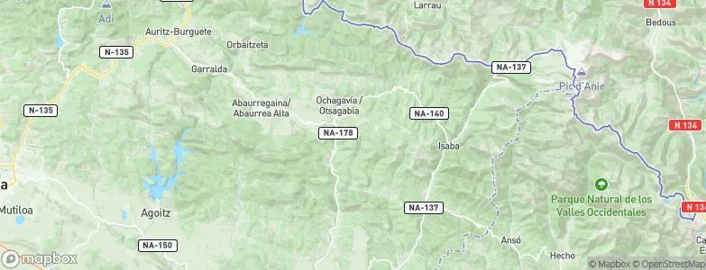 Oronz/Orontze, Spain Map