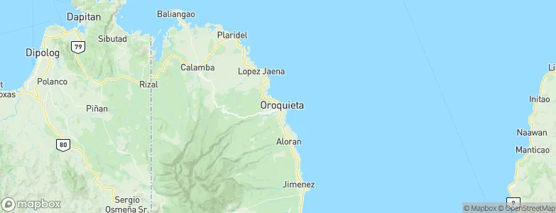Oroquieta City, Philippines Map