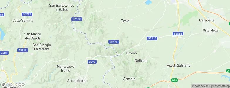 Orsara di Puglia, Italy Map